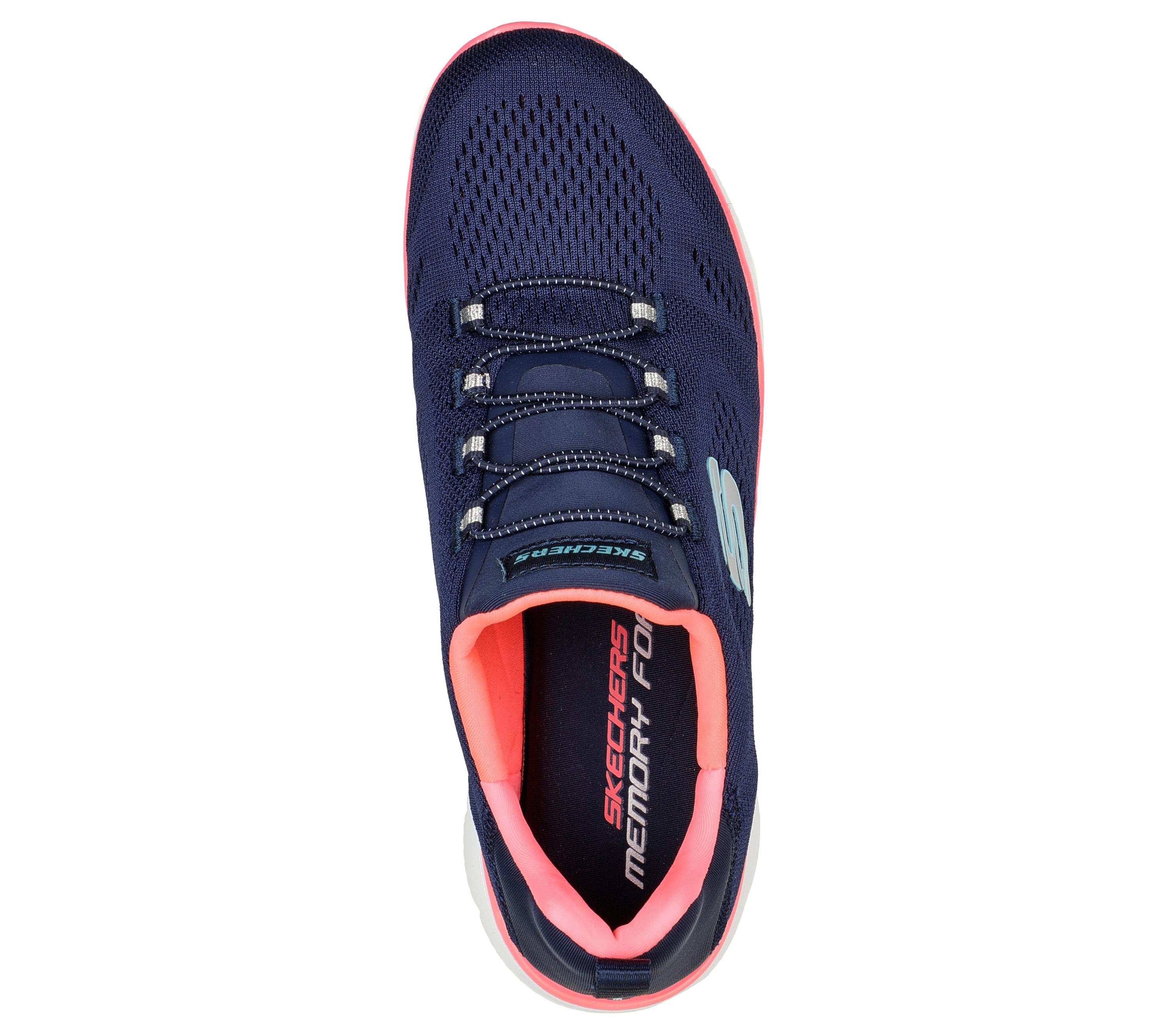 Skechers SUMMITS PERFECT VIEWS Sneaker Damen Marineblau / Neon 
