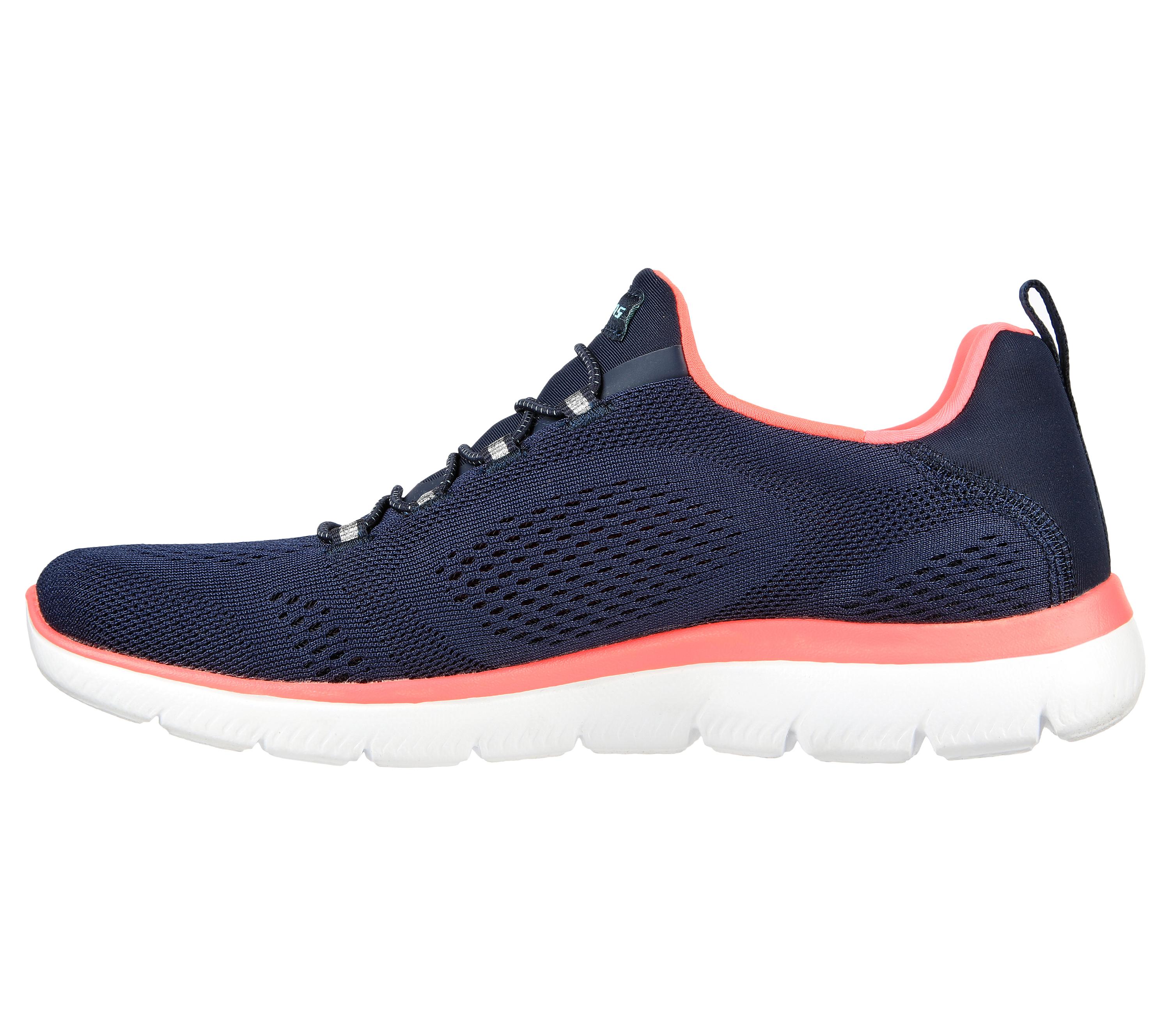 Skechers SUMMITS PERFECT VIEWS Sneaker Damen Marineblau / Neon 