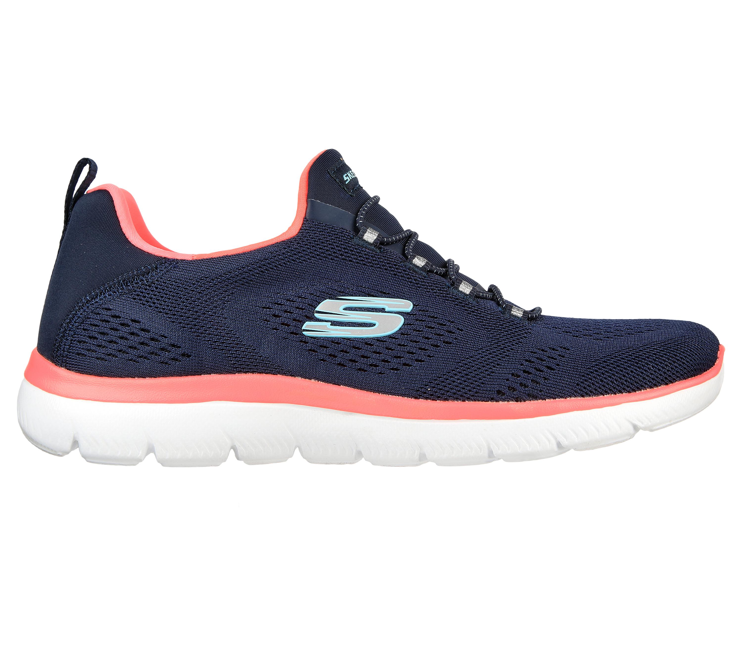 Skechers SUMMITS PERFECT VIEWS Sneaker Damen Marineblau / Neon 