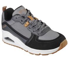 Skechers UNO LAYOVER Sneaker Damen Schwarz / Grau