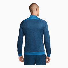 Rückansicht von Nike Dri-FIT Academy Pro Trainingsjacke Herren blau / schwarz