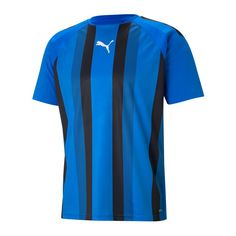 PUMA teamLIGA Striped Trikot Fußballtrikot Herren blauschwarzweiss