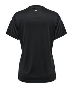 Rückansicht von hummel hmlCORE XK Poly Trikot Damen  F9368 Fußballtrikot Damen schwarz