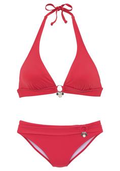 S.OLIVER Triangel-Bikini Bikini Set Damen rot