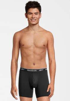 Rückansicht von Reebok Sport Trunks 3-Pack Unterhose Herren Black White Grey Na