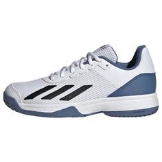 adidas Courtflash Tennisschuh Sneaker Kinder Cloud White / Core Black / Crew Blue