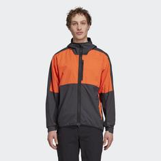 Rückansicht von adidas Five Ten Windjacke Softshelljacke Herren Semi Impact Orange / Black