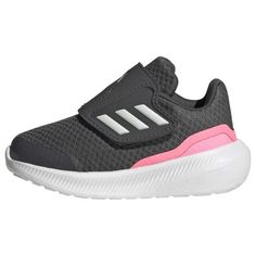 adidas RunFalcon 3.0 Hook-and-Loop Schuh Sneaker Kinder Grey Six / Crystal White / Beam Pink