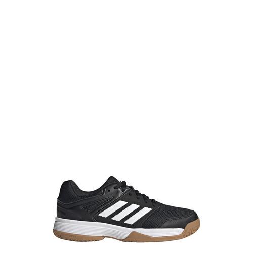 Rückansicht von adidas Speedcourt Volleyballschuh Hallenschuhe Kinder Core Black / Cloud White / Gum