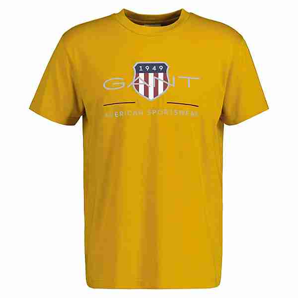 GANT T-Shirt T-Shirt Herren Gelb (Mustard Yellow)