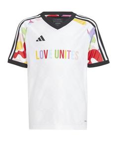 adidas Pride Tiro Trikot Kids Funktionsshirt Kinder weiss