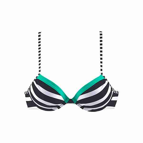 KangaROOS Push-Up-Bikini-Top Bikini Oberteil Damen schwarz-weiß