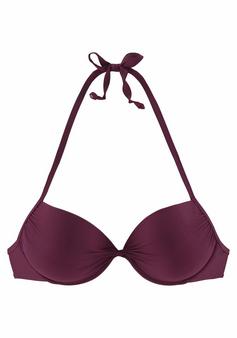 Lascana Push-Up-Bikini-Top Bikini Oberteil Damen bordeaux