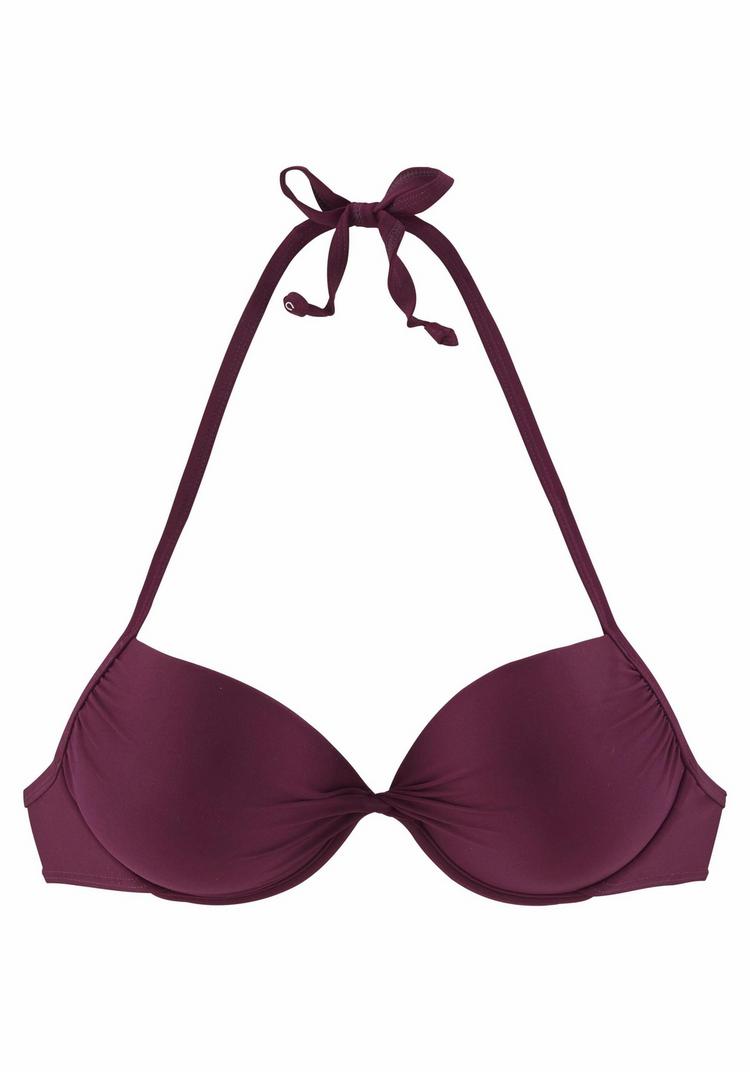 Lascana Lascana Push-Up-Bikini-Top Bikini Oberteil Damen - bordeaux - 0 | SportScheck