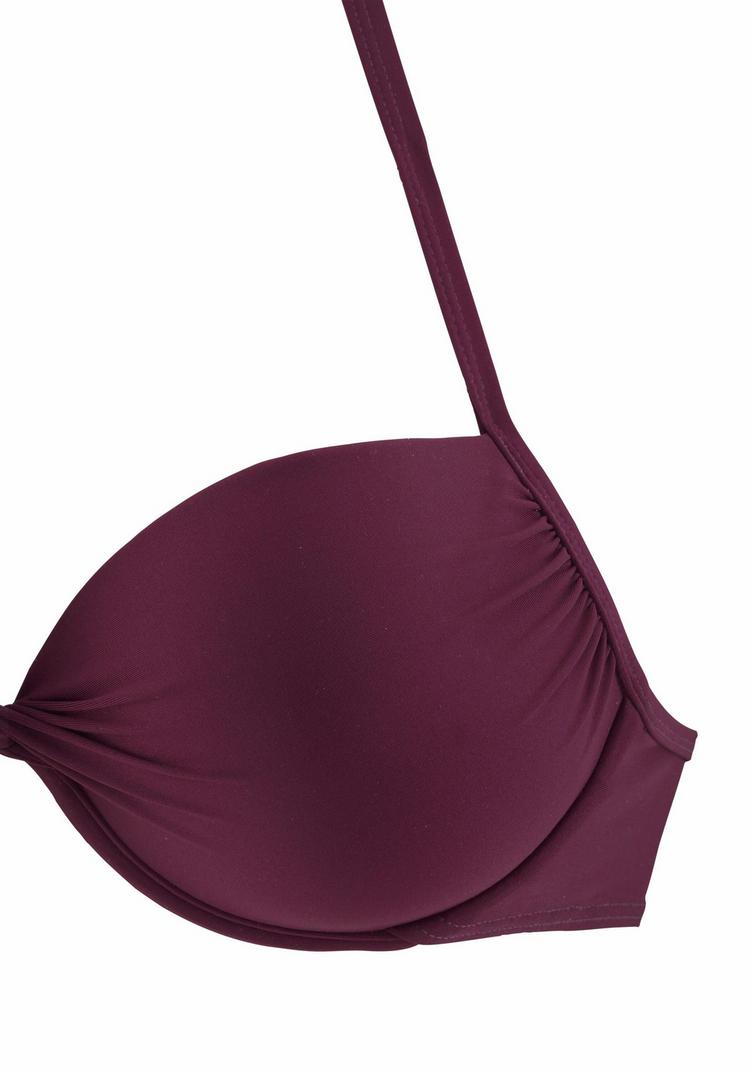 Lascana Lascana Push-Up-Bikini-Top Bikini Oberteil Damen - bordeaux - 1 | SportScheck