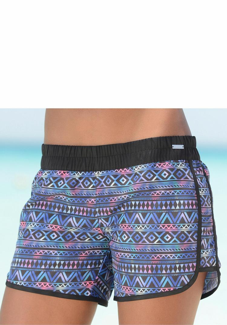 Lascana Lascana Badeshorts Badehose Damen - schwarz-bedruckt - 2 | SportScheck