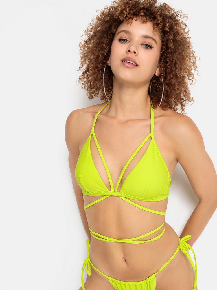 LSCN by Lascana LSCN by Lascana Triangel-Bikini-Top Bikini Oberteil Damen - lime - 2 | SportScheck