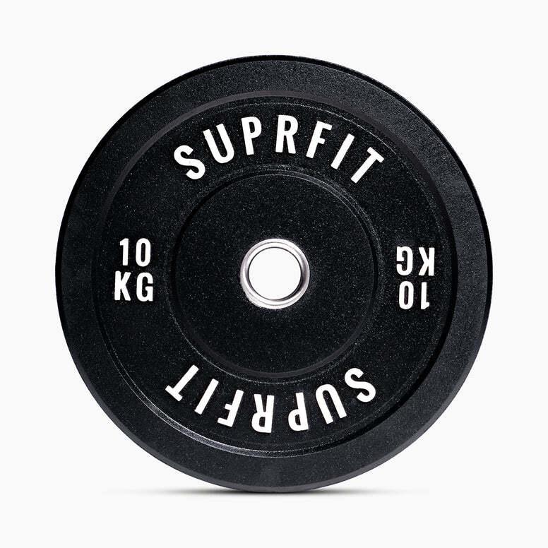 SUPRFIT Bumper Plates HiTemp White Logo (Paar) Hantelscheiben Schwarz 2x10kg