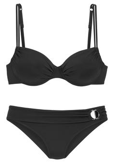 JETTE Bügel-Bikini Bikini Set Damen schwarz