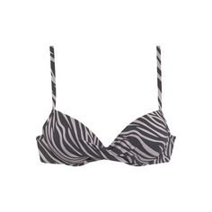 Lascana Push-Up-Bikini-Top Bikini Oberteil Damen schwarz-bedruckt