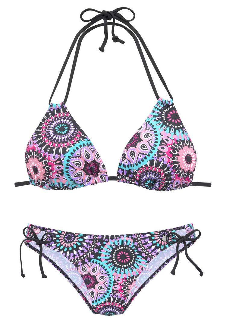 Lascana Lascana Triangel-Bikini Bikini Set Damen - lila bedruckt - 0 | SportScheck
