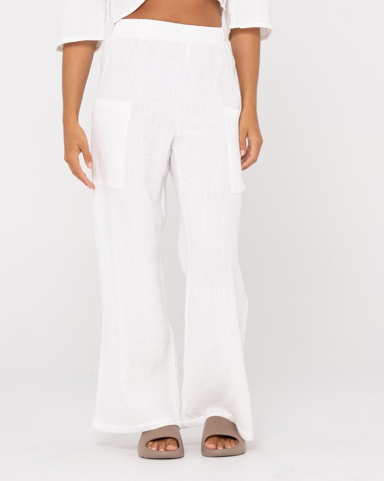 RUSTY RUSTY SOMEWHERE BEACH PANT Stoffhose Damen - White - 0 | SportScheck