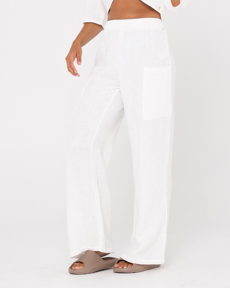 RUSTY RUSTY SOMEWHERE BEACH PANT Stoffhose Damen - White - 1 | SportScheck