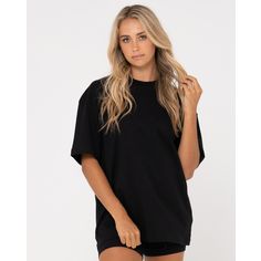 Rückansicht von RUSTY BLANKS OVERSIZED FIT TEE Oversize Shirt Damen Black