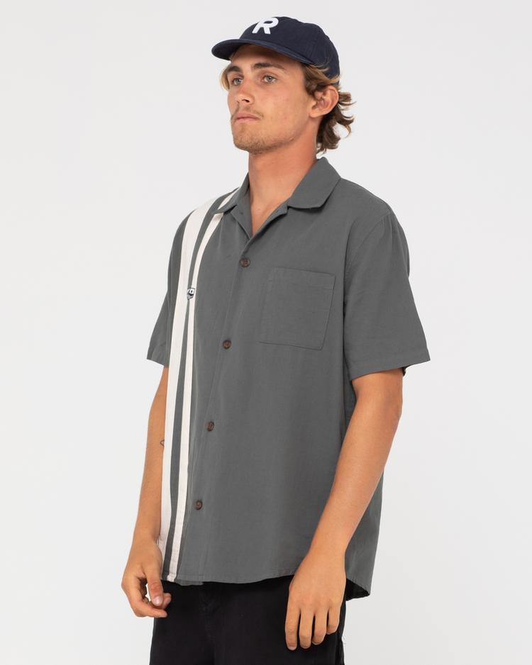 RUSTY RUSTY DONNY SHORT SLEEVE SHIRT Kurzarmhemd Herren - Charcoal - 1 | SportScheck