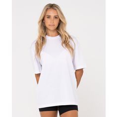 Rückansicht von RUSTY BLANKS OVERSIZED FIT TEE Oversize Shirt Damen White