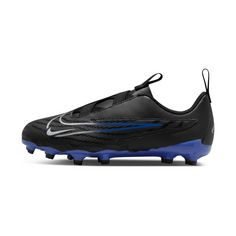 Rückansicht von Nike Phantom GX Academy Fußballschuhe Kinder schwarz / blau