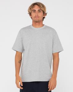 RUSTY DELUXE BLANK S/S TEE T-Shirt Herren Grey Marle