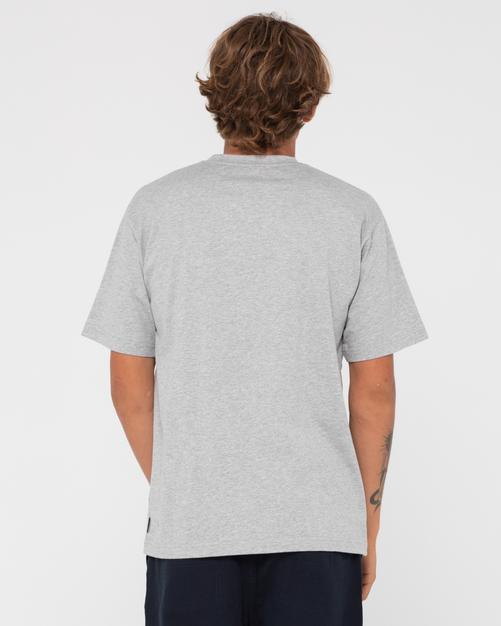 Rückansicht von RUSTY DELUXE BLANK S/S TEE T-Shirt Herren Grey Marle
