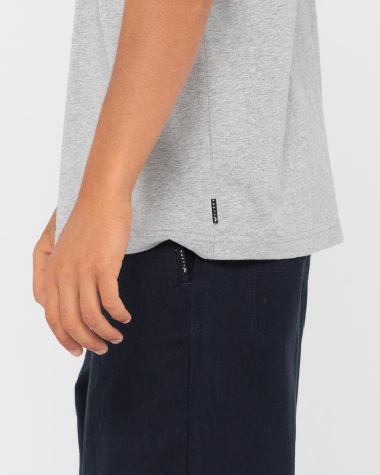 RUSTY RUSTY DELUXE BLANK S/S TEE T-Shirt Herren - Grey Marle - 2 | SportScheck