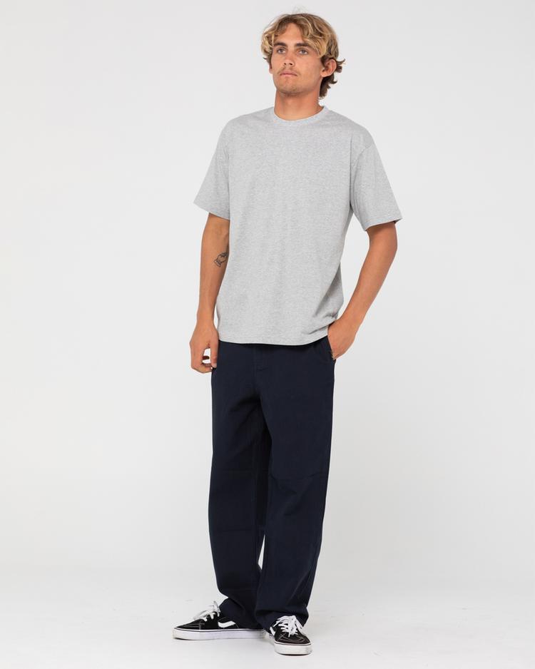 RUSTY RUSTY DELUXE BLANK S/S TEE T-Shirt Herren - Grey Marle - 4 | SportScheck