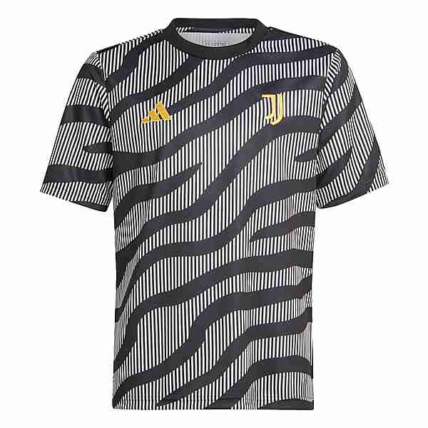 adidas Juventus Turin Kids Pre-Match Shirt Fußballtrikot Kinder Black / White