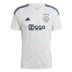 adidas Ajax 23/24 Auswärtstrikot Fußballtrikot Herren Core White