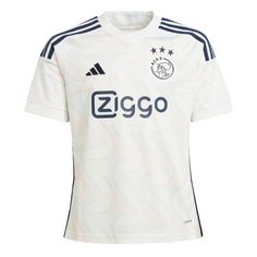 adidas Ajax 23/24 Kids Auswärtstrikot Fußballtrikot Kinder Core White