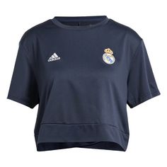 adidas Real Madrid Crop-Shirt Fanshirt Damen Legend Ink