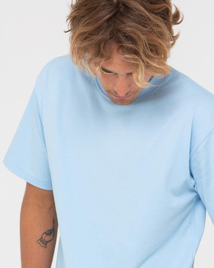 RUSTY RUSTY DELUXE BLANK S/S TEE T-Shirt Herren - PASTEL BLUE - 4 | SportScheck