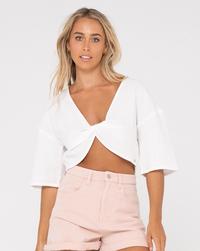 RUSTY SOMEWHERE TWISTED REVERSIBLE TOP 2-in-1 Top Damen - White