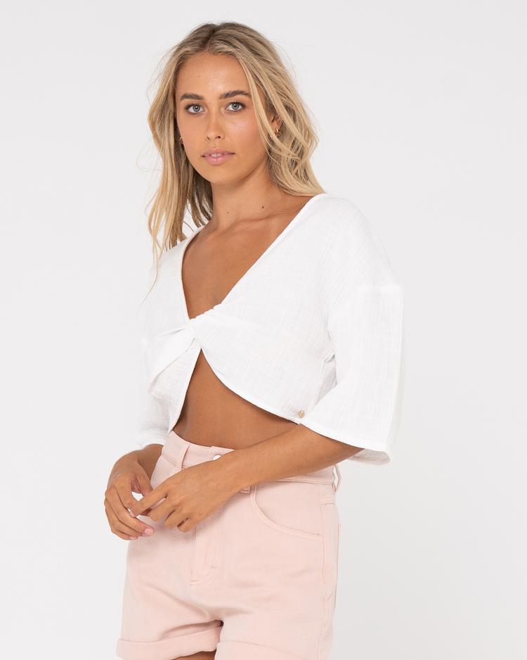 RUSTY RUSTY SOMEWHERE TWISTED REVERSIBLE TOP 2-in-1 Top Damen - White - 1 | SportScheck