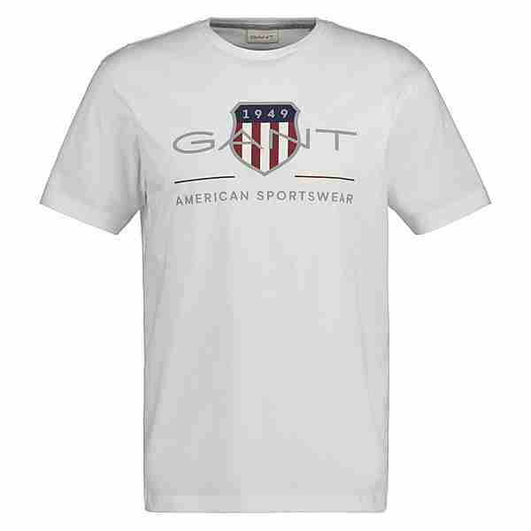 GANT T-Shirt T-Shirt Herren Weiß