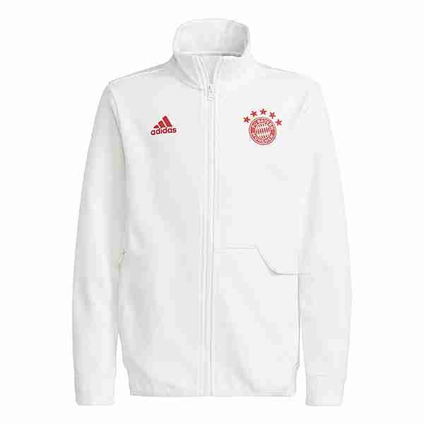 adidas FC Bayern München Juniors Anthem Jacke Trainingsjacke Kinder White