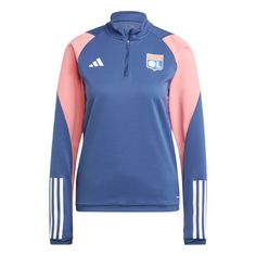 adidas Olympique Lyon Tiro 23 Trainingsoberteil Funktionssweatshirt Herren Tech Indigo / Hazy Rose