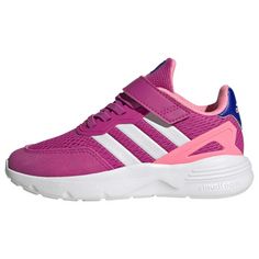 adidas Nebzed Elastic Lace Top Strap Schuh Sneaker Kinder Lucid Fuchsia / Cloud White / Cloud White
