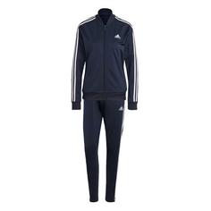 adidas Essentials 3-Streifen Trainingsanzug Trainingsjacke Damen Legend Ink / White