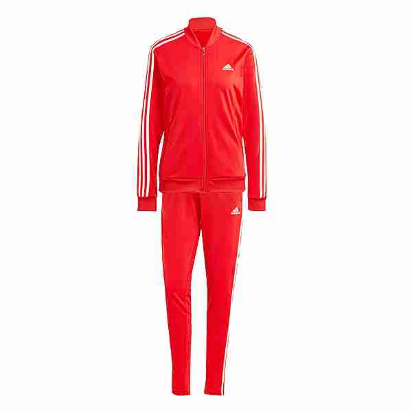 Adidas Shop Trainingsanzug White Better Scarlet kaufen Online Essentials Damen Trainingsanzug von im SportScheck 3-Streifen /