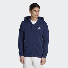 Rückansicht von adidas Club Teamwear Tennis Kapuzenjacke Sweatshirt Herren Collegiate Navy