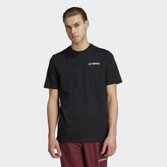 Rückansicht von adidas TERREX Graphic MTN 2.0 T-Shirt Funktionsshirt Herren Black